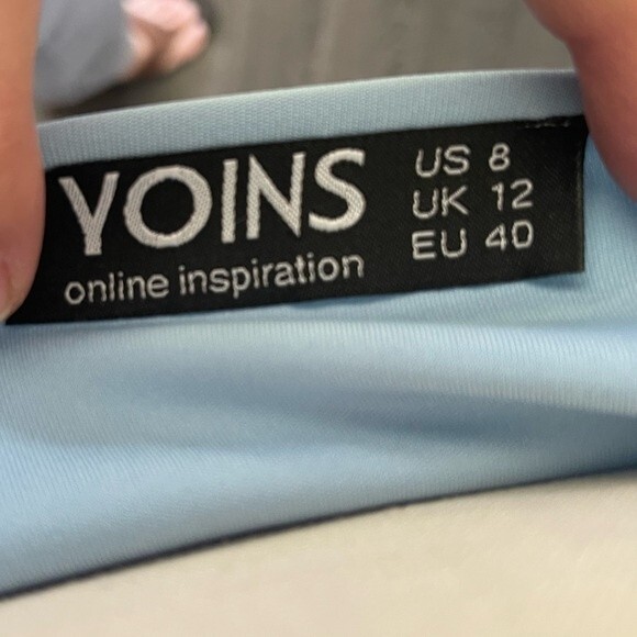 Yoins Baby Blue and White Dress - NWOT - Picture 3 of 4